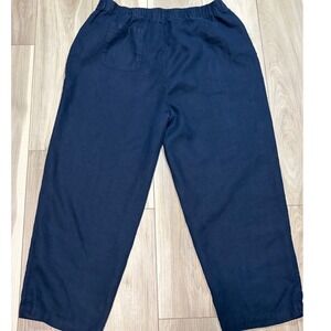 Quince Womens 100% European Linen Pants Deep Navy XL LB44256-RGEPL001-15659